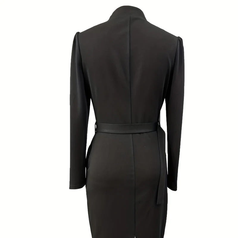 MARINEL / VESTIDO CUELLO EN V ELEGANTE