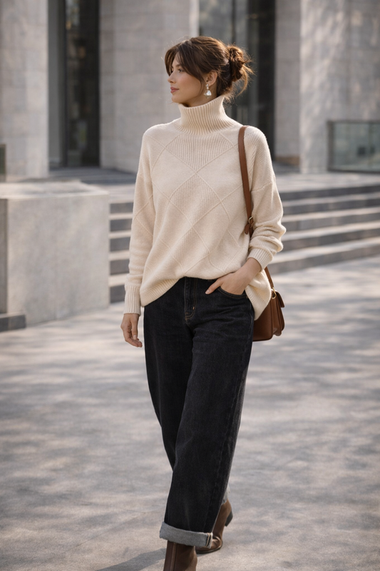 PATRICIA / JERSEY CASUAL DE ROMBO