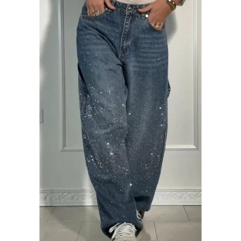VELMIRA / PANTALONES DENIM BRILLO SOFT