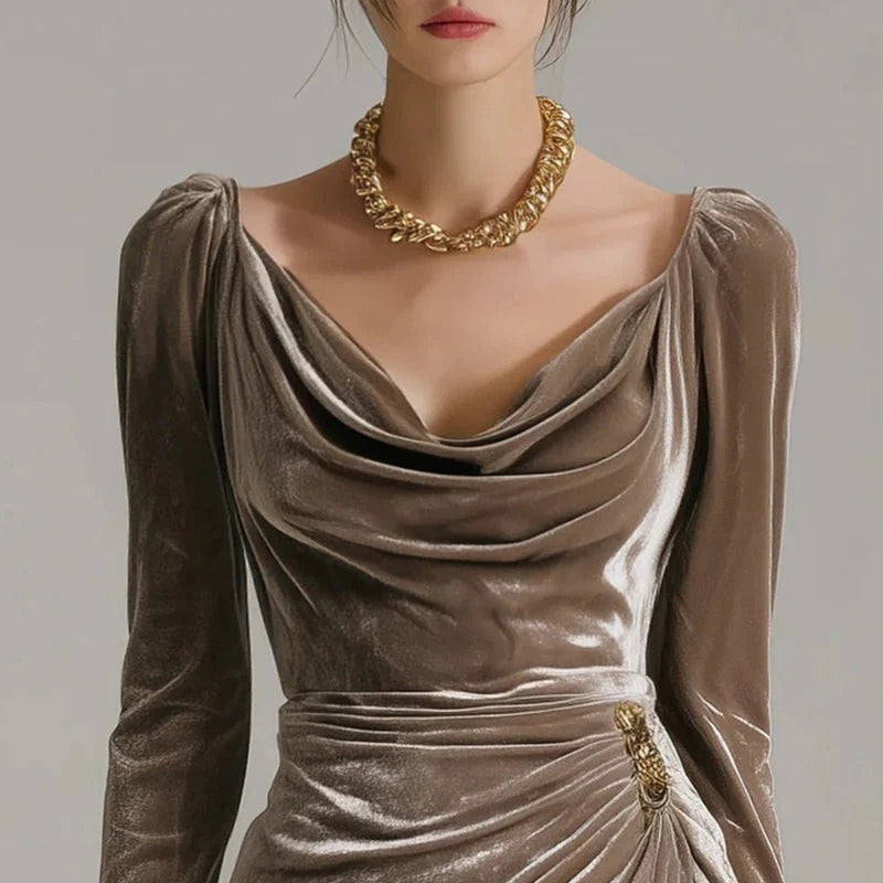 MARIA / VESTIDO EFECTO BRILLANTE ELEGANTE