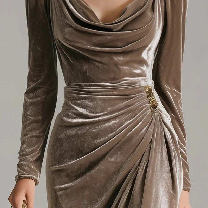 MARIA / VESTIDO EFECTO BRILLANTE ELEGANTE