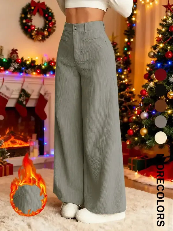 DUNA / PANTALÓN DE PANA CINTURA ALTA Y PIERNA ANCHA